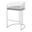 Chaise transparente en acrylique chromé (ensemble de 2)-1109756751