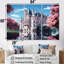 Château français, ensemble d'art sur toile-853291432-853291434