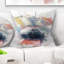 Fleurs abstraites dans un vase - coussin à imprimé floral-29961987-29963677