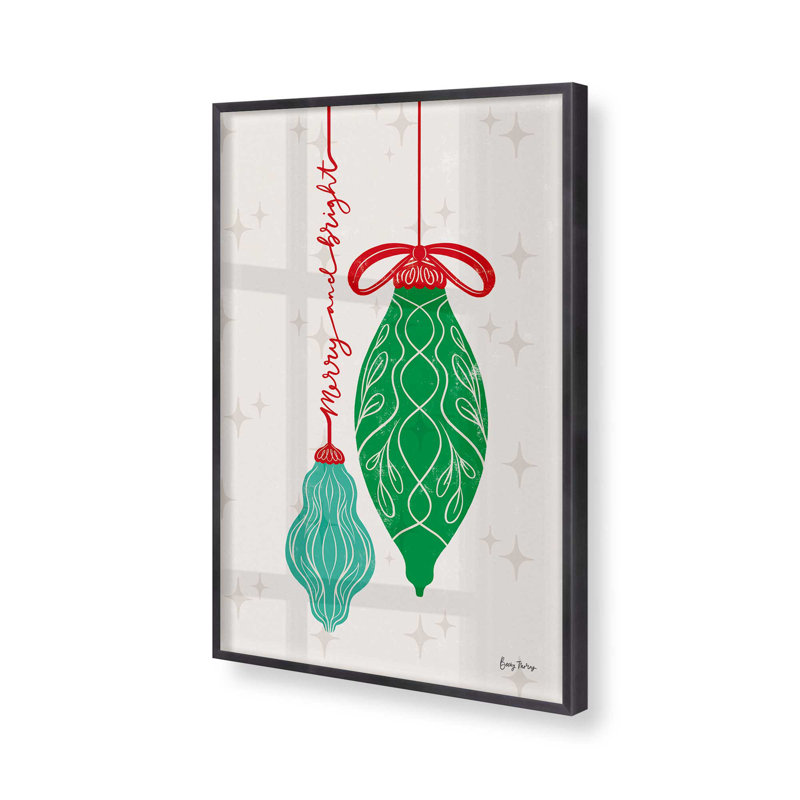 Elegant Holiday Ornaments IV, Cadre en zinc patiné, H 15,25 po x l 12,25 po x P 1,25 po