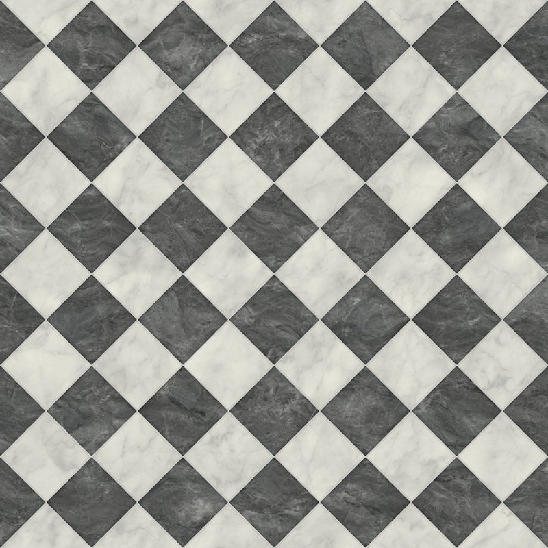 Diamond Marble Tile Effect Vinyl 0.2mm Thick 200cm W x 400cm L