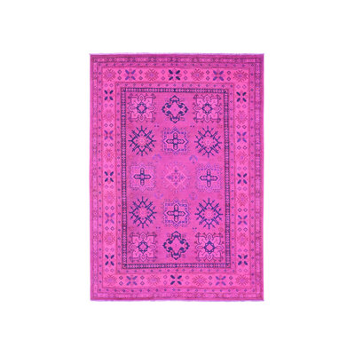6'0" x 8'6" New Hand Knotted Overdyed Wool Rectangle Oriental Rug - MOA10220444