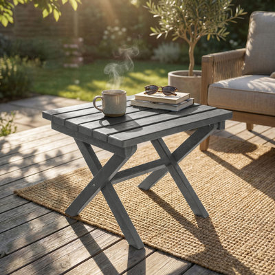 Table d'appoint pliable pour l'extérieur en PEHD toutes saisons Adirondack