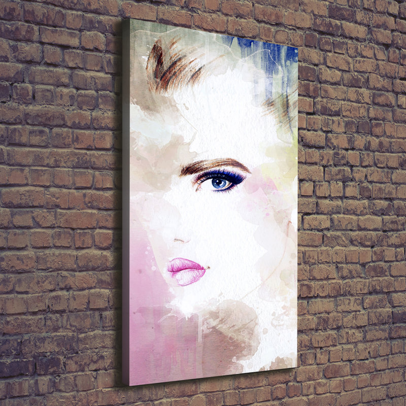 Abstraction Of A Woman - Wrapped Canvas Print
