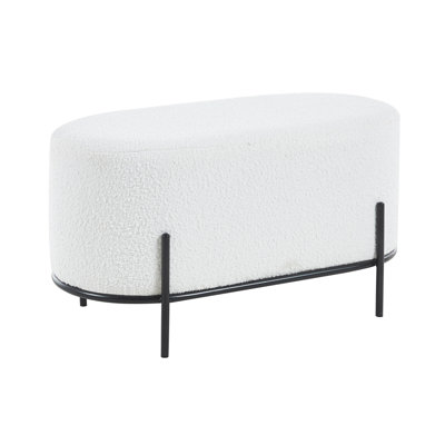 Ajmail 80cm Wide Oval Footstool Ottoman