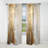 Minimal Gold And Beige Abstract River IV - Northern Lights Blackout Nature Curtain - 1 Panel-107808426