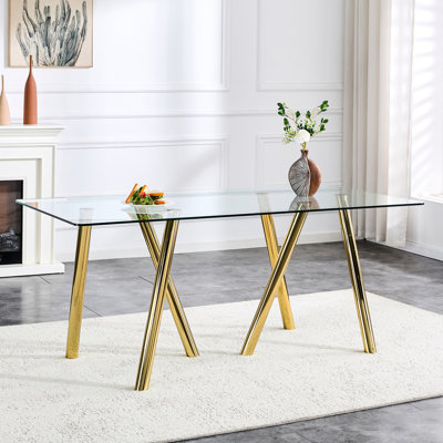 Plateau de bureau en verre transparent facile à nettoyer, profondeur 70,7 po, largeur 34,9 po, poids 89,38 lb, hauteur 0,39 po, résistant aux chocs, support durable et stable, texture luxueuse.