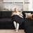 U Shape Sectional Sofa with Pull Out Bed, Sleeper Sectional Couch with Storage, Black-93679248