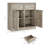 Sideboard Buffet Cabinet with 2/4 Drawers, Large Coffee Storage Table for Kitchen, Dining & Living Room-1766674135