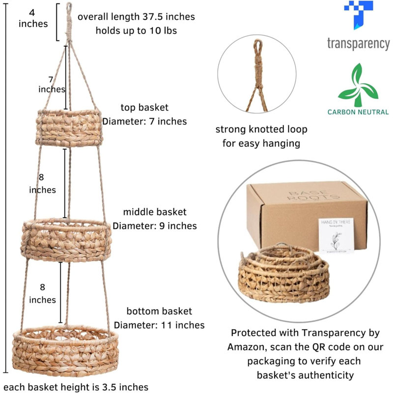 Rebrilliant Rattan Decorative Basket