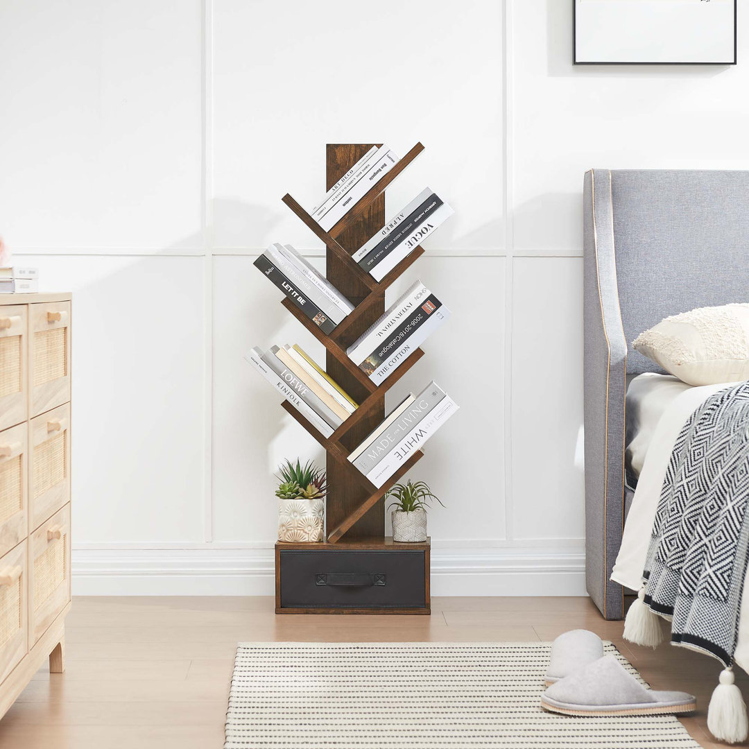 Geometric Storage Bookcase with Drawer,Etagere Bookcase for Living Room, Bedroom Ebern Designs