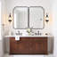 Ensemble de 2 appliques murales rétro avec abat-jour en verre de lait givré pour salle de bain moderne-134057948