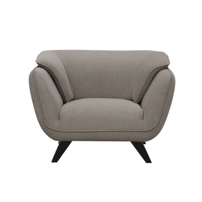 Fauteuil d'appoint Nayeli Brown Linen Boucle
