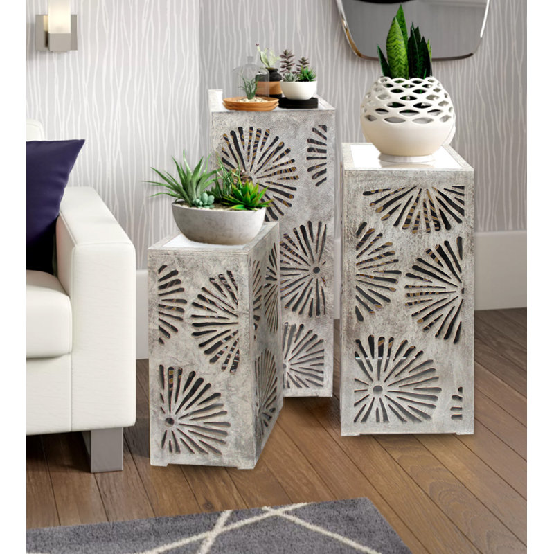 Vandermark Mirrored Glass Top Nesting Tables