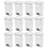 Sterilite 11.9 Gal Rectangle Step On Trash Kitchen Wastebasket, White (12 Pack)