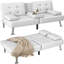 Canapé inclinable convertible en similicuir de 66 po de large Siomary-30037857