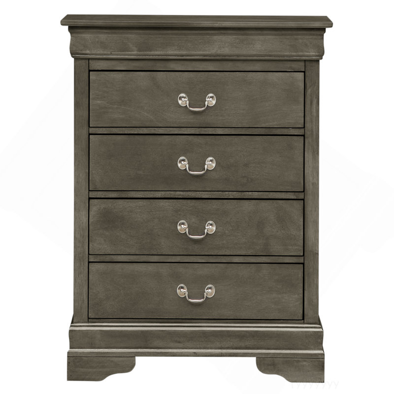 Elegant Gray Traditional Storage Chest, Gray
