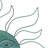 Metal Indoor Outdoor Sun Teal Wall Decor with Wire Frame-106889132