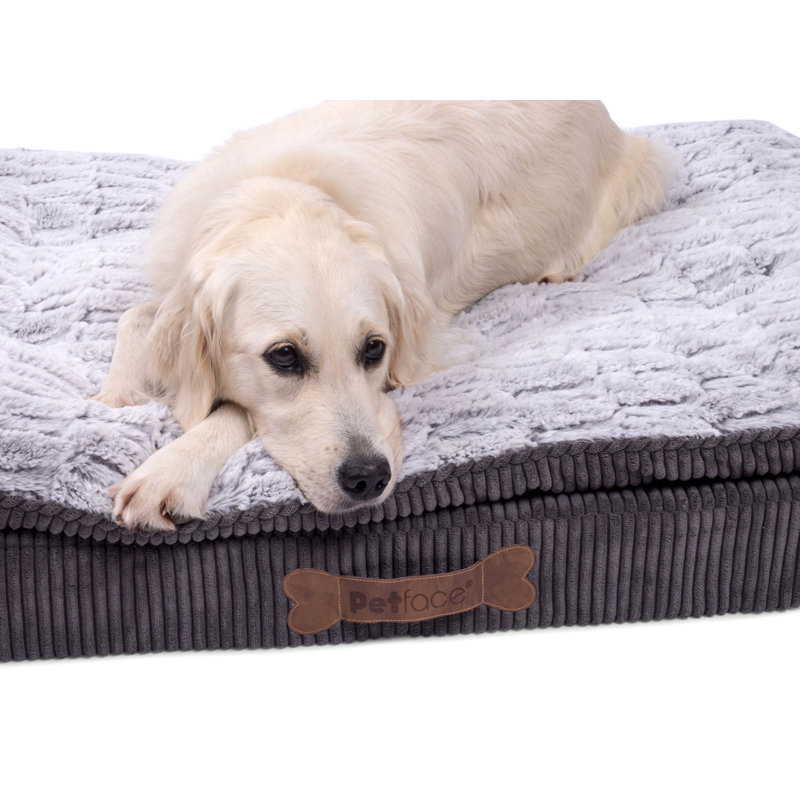 Delatorre Orthopedic Fleece Pet Bed, Large (107cm W x 70cm D x 12cm H)