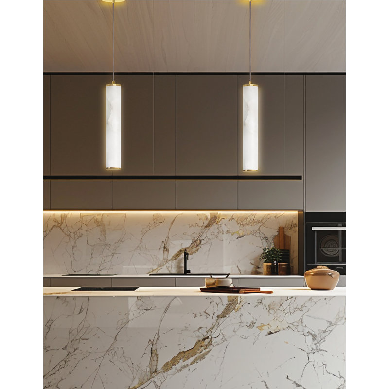 Luminaire suspendu à DEL Reuben, Laiton vieilli