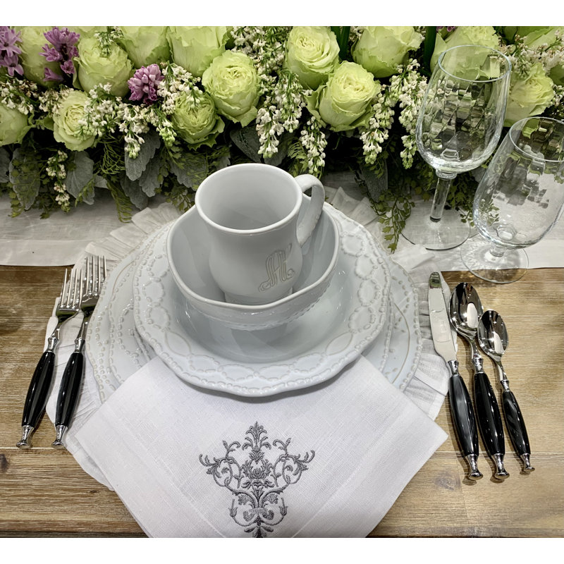 Country 5 - Piece Stainless Steel Flatware Set - Service for 1, Black
