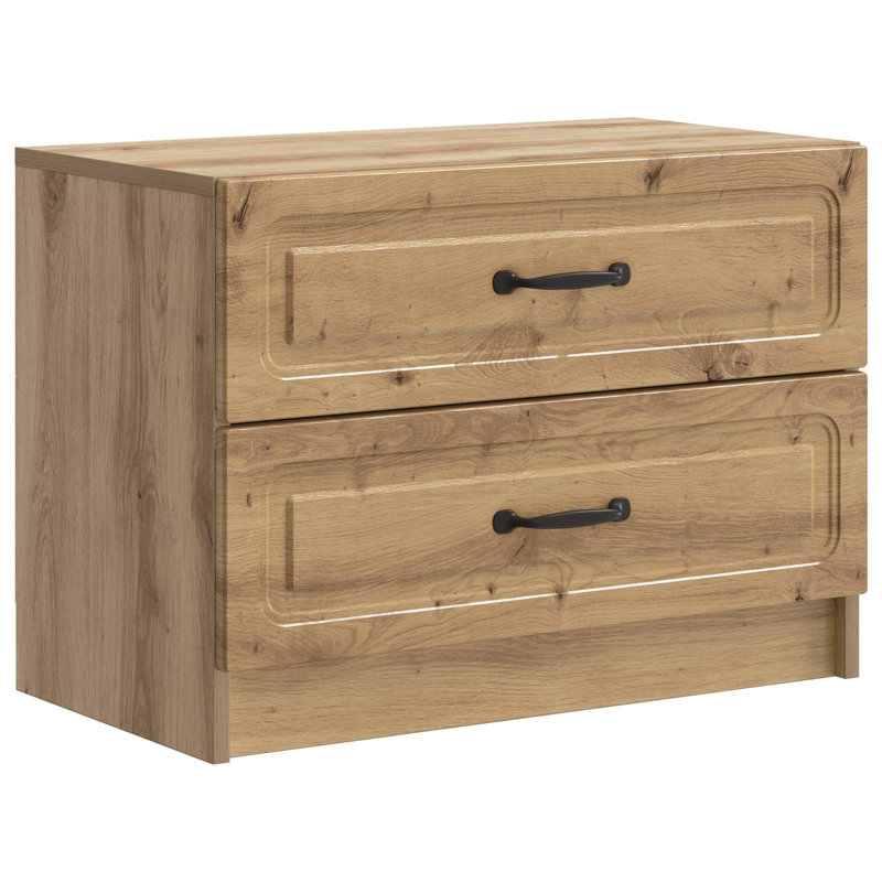 62cm W Manufactured Wood Bedside Table, Artisan Oak