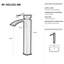 Robinet de lavabo de salle de bain à poignée simple 11,21 po certifiée CUPC par les deux personnes (fini noir mat)-117992750