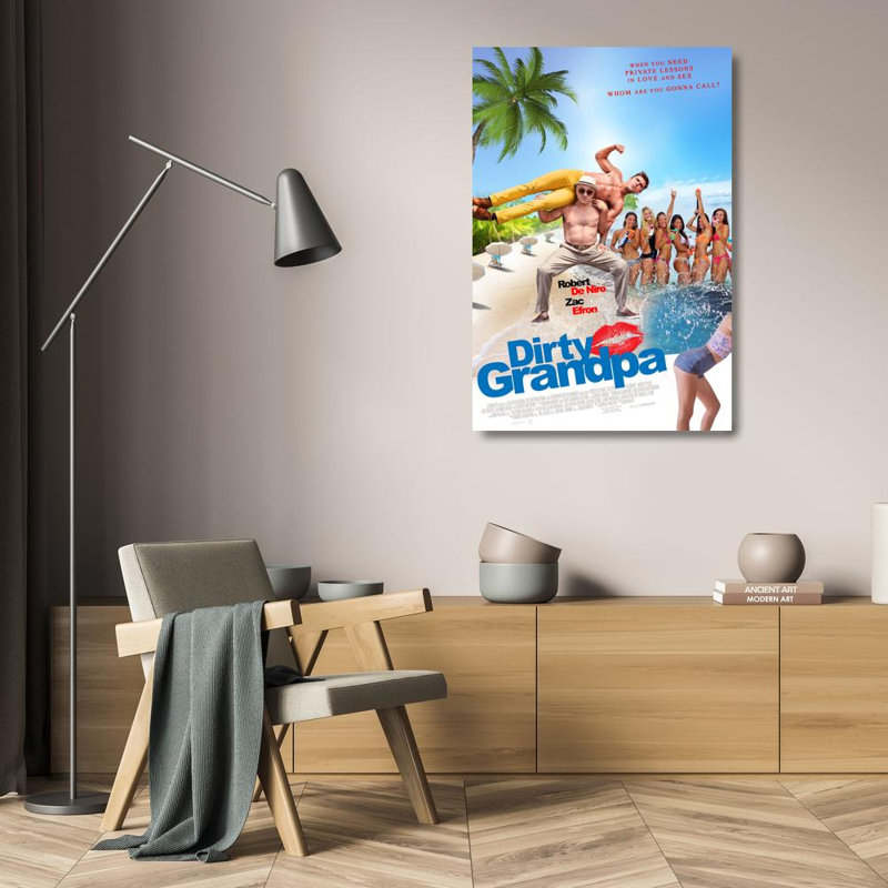Grand-père sale, H 24 po x l 16 po