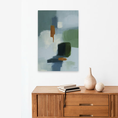 Wild Moment II - Contemporary Abstract Black Blue Art