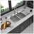 Double Bowl (50/50) Drop In Sink - 33"X22"X10" Stainless Steel Kitchen Sink 16 Gauge With Two 10" Deep Basin