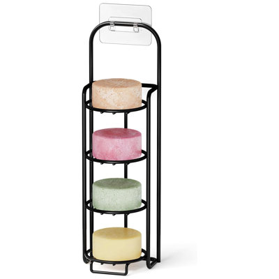 4 Tier Shampoo Bar Holder for Shower, Self Draining Soap