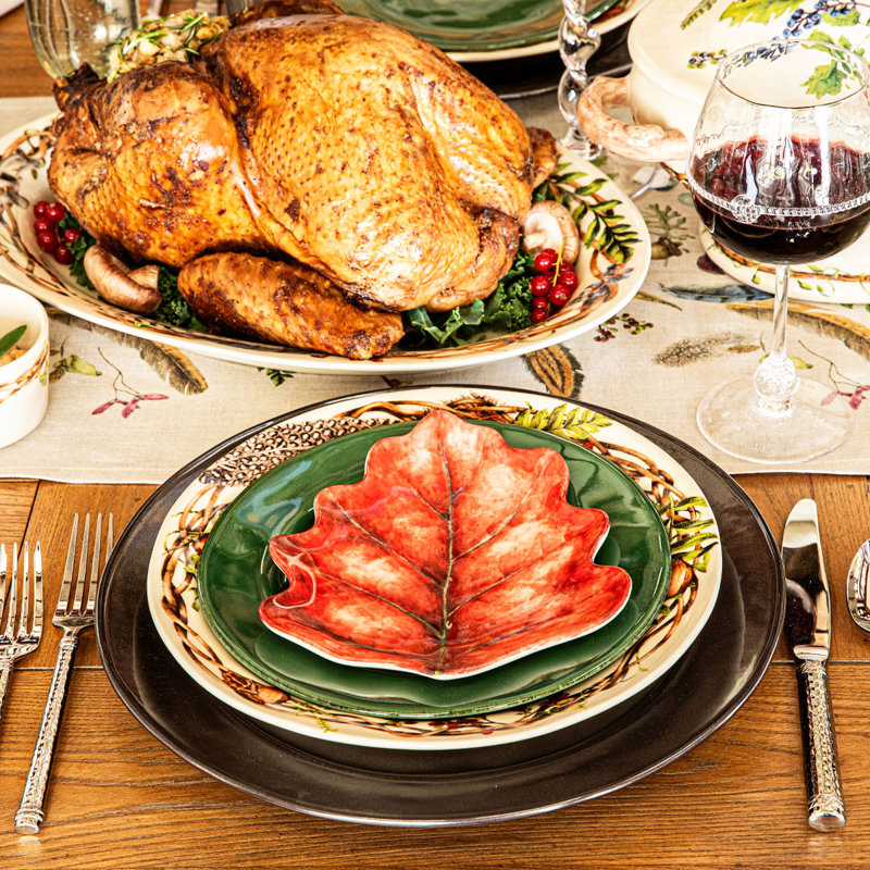 Forest Walk Leaf Plate Assorted 4 - Piece Set