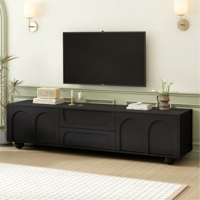 Arched Door TV Stand with 2 Drawers 