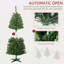 Arbre de Noël artificiel haut de 5 pi avec 36 branches, 152 lumières DEL blanc chaud ou coloré, ouverture automatique-118034149