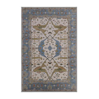 Tapis oriental beige / bleu