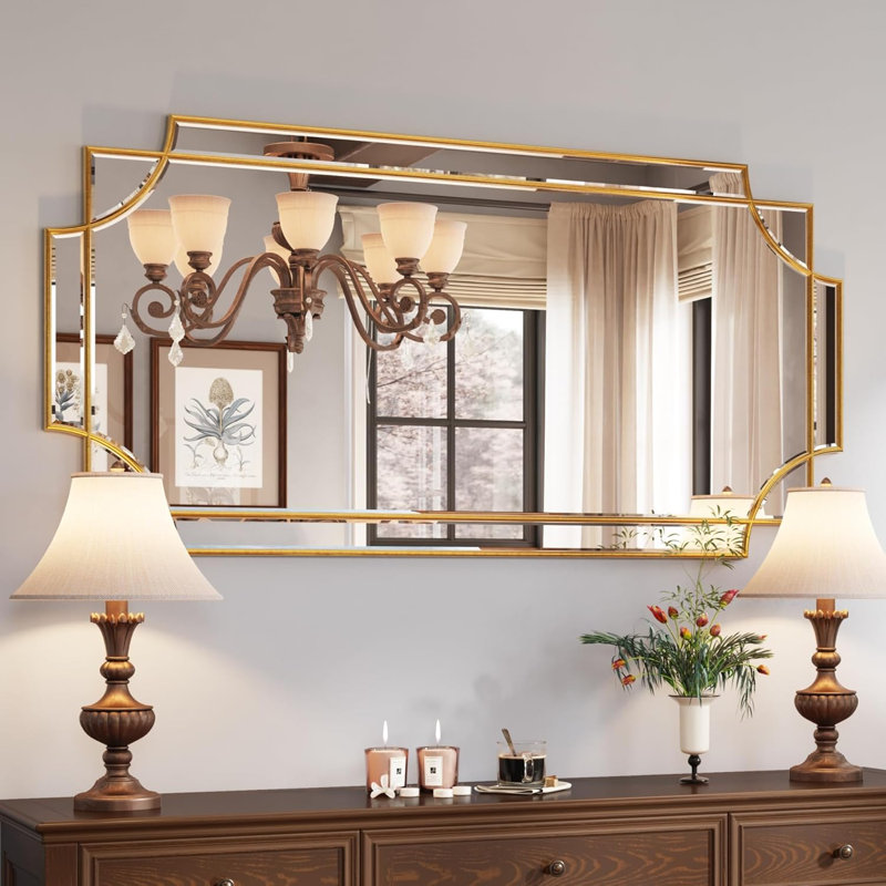 Traditional Rectangular Slanted Vanity Mirror