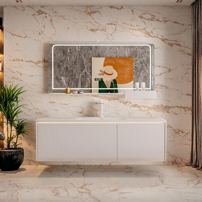 Armoire de salle de bain légère et luxueuse