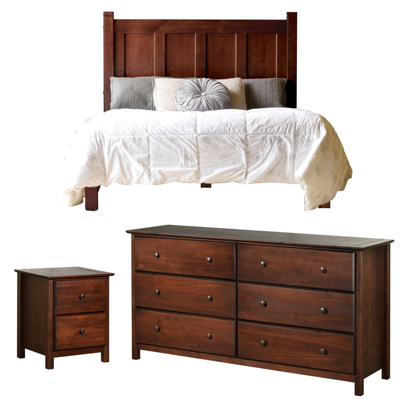 Ensemble de chambre configurable avec lit plateforme 3 pièces de style coquetelier