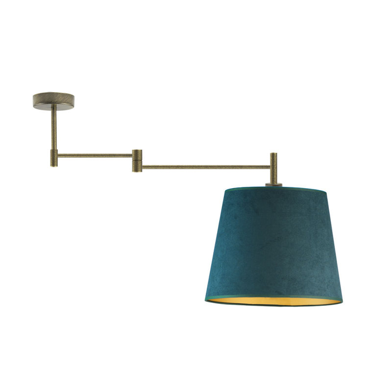 Dumbarton Fabric Semi Flush Mount, Green, Brown
