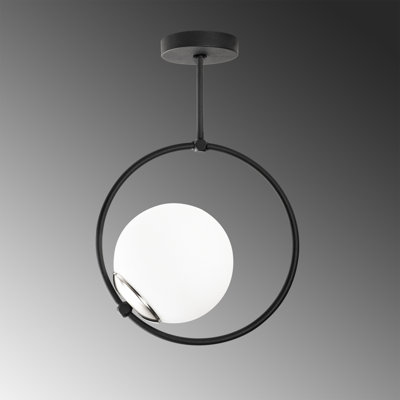 Modern Industrial Chandelier, Black & White, 15.7 x 5.9 inches | Metal Body, Height: 15.4 inches | E27 Socket Max 40W, IP20 | Sleek Scandinavian Design for Home & Office, Stylish Lighting Solution