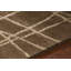 Tapis de zone brune touffeté à la main à motif contemporain Priscilla-24491865