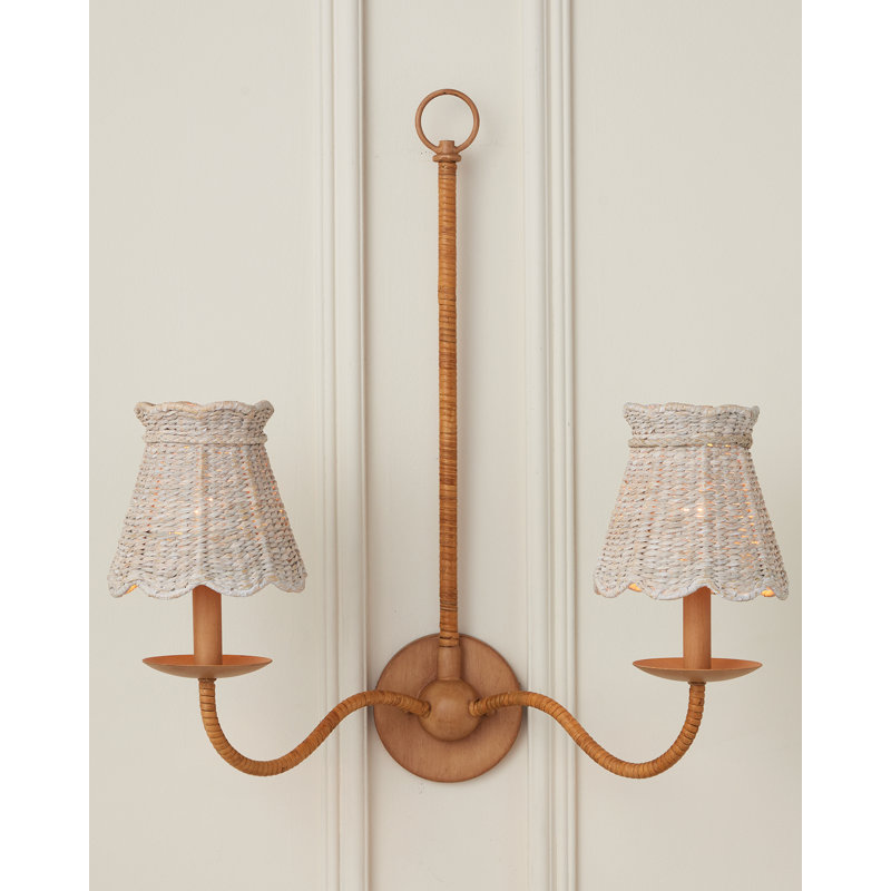 Annabelle Tapered Chandelier Shade, Whitewash