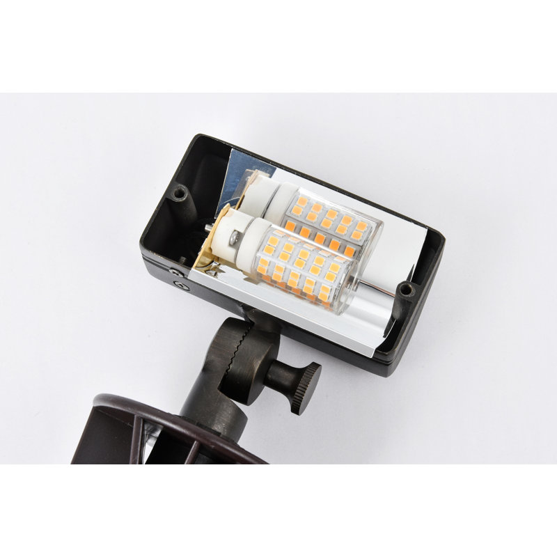 Projecteur d'extérieur 12V en laiton coulé L 2 po x l 4 po x H 6 po bronze foncé