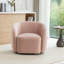 Fauteuil demi-tonneau pivotant en velours Arrun-223861481