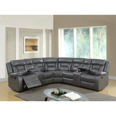 Blasingame/Blasingame 3 - Piece Faux Leather Reclining Sectional