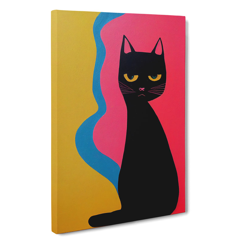 XC1022-1708X Cool Cat Abstract - Wrapped Canvas Print, 60cm H x 40cm W x 3cm D