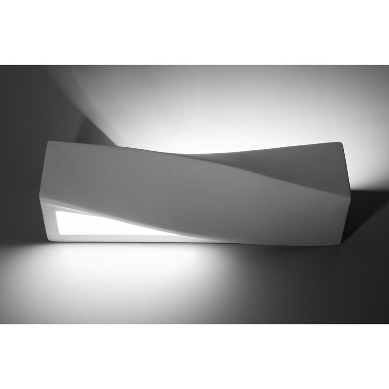 Anberlyn Ceramic Flush Mounted Sconce, 15cm H x 42cm W x 12cm D