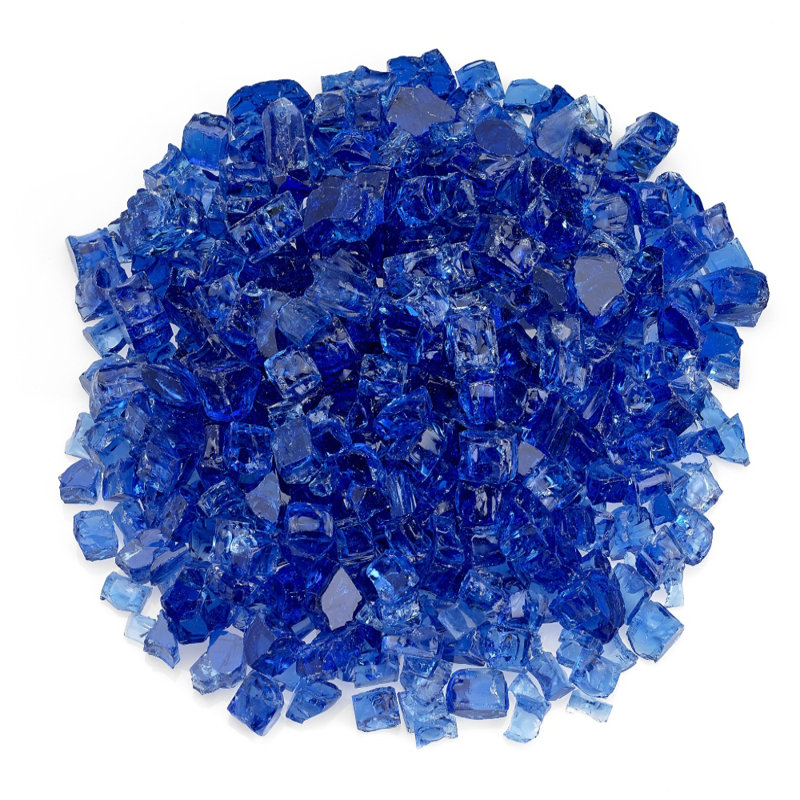Verre de foyer 1/2 po, Bleu de cobalt