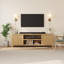 Meuble télé cannelé, meuble télé moderne avec rangement, meuble média en bois avec porte cannelée-129620393