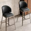 Chaise d'appoint noire et brune à dossier solide (ensemble de 6)-98180304-98180319